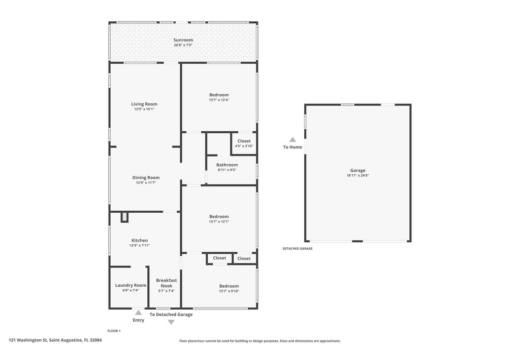 St Augustine, Florida, 32084, United States, 3 Bedrooms Bedrooms, ,1 BathroomBathrooms,Residential,Forsale,1899007
